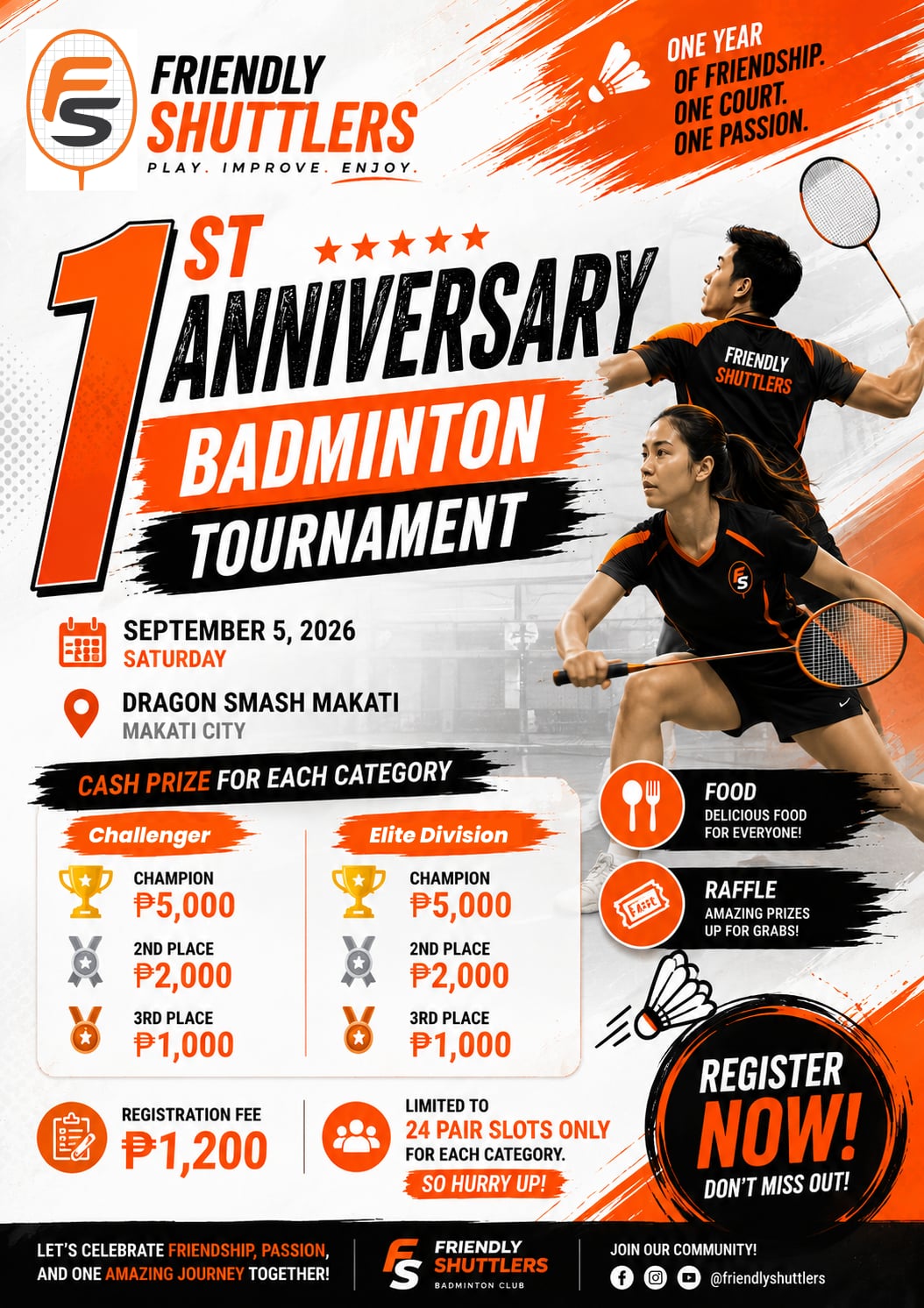 1st Anniversary Badminton Tournament