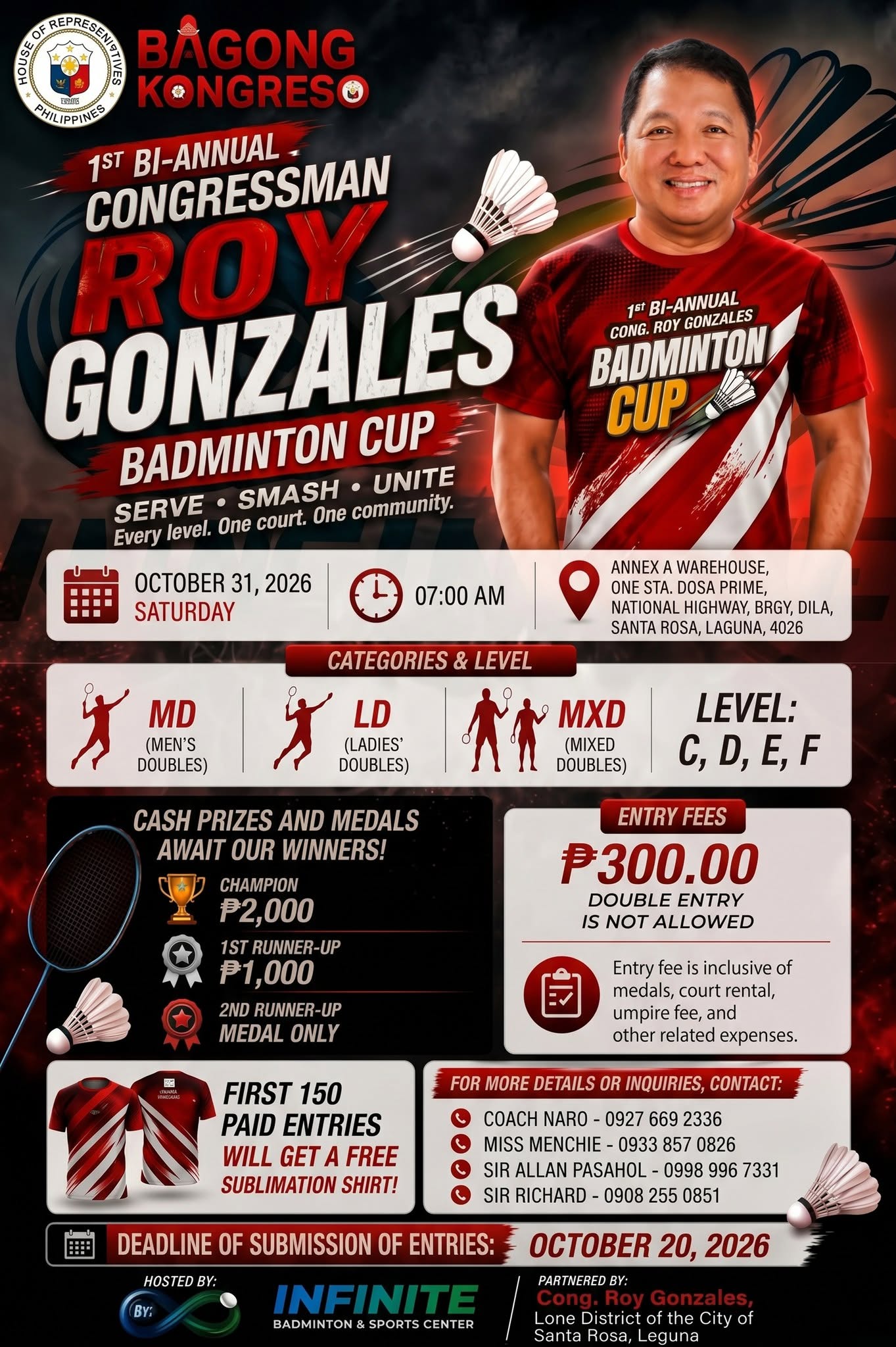 1st Bi-Annual Congressman ROY GONZALES Badminton Cup