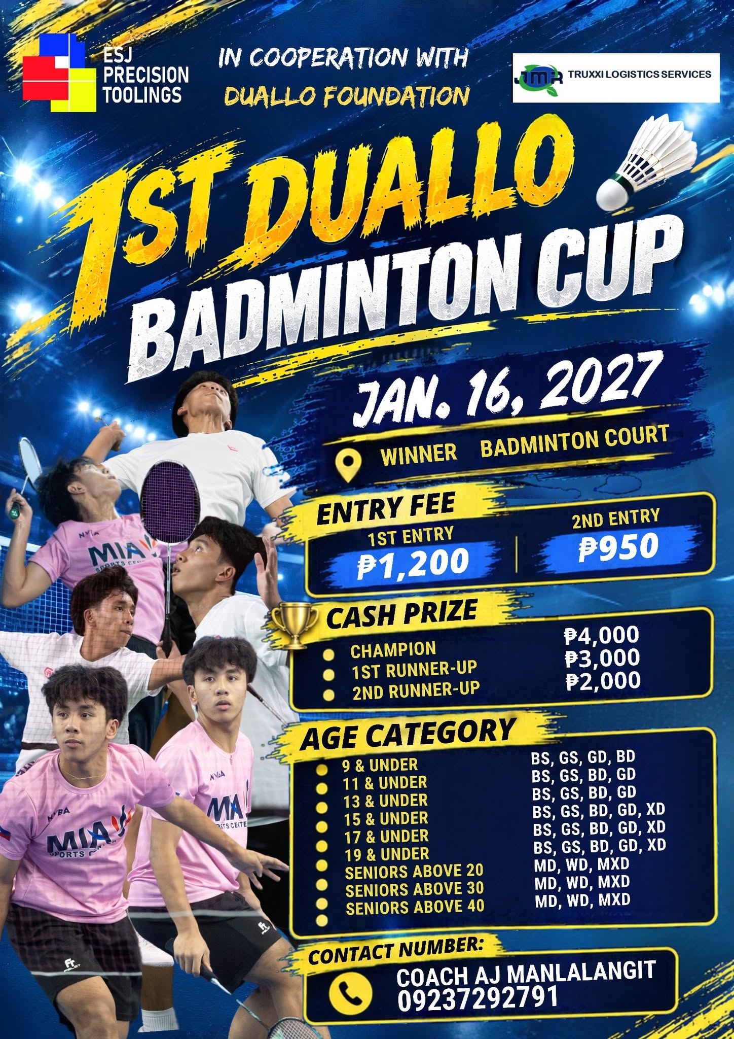 1st Duallo Badminton Cup
