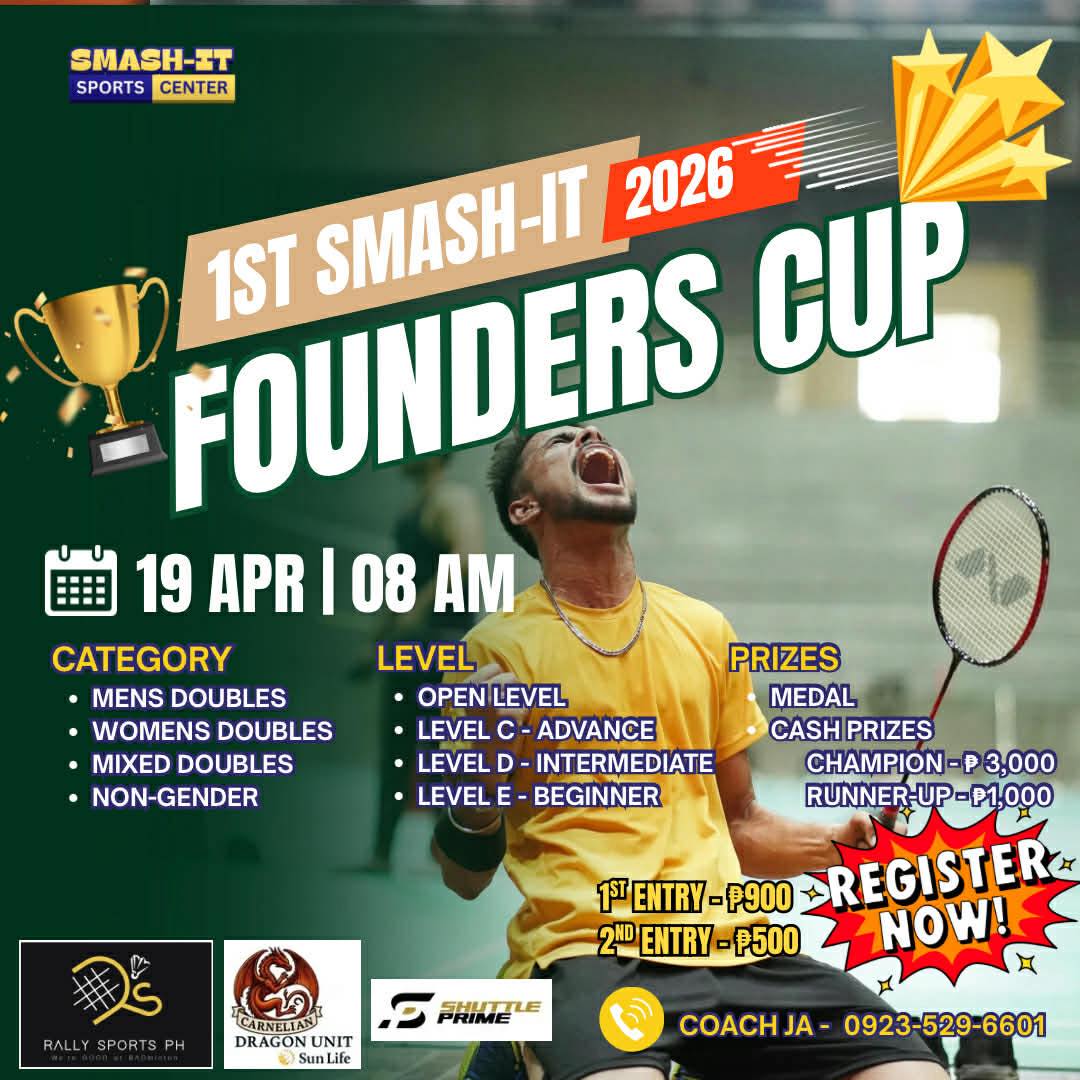 1st Smash-It Founders Cup Tournament