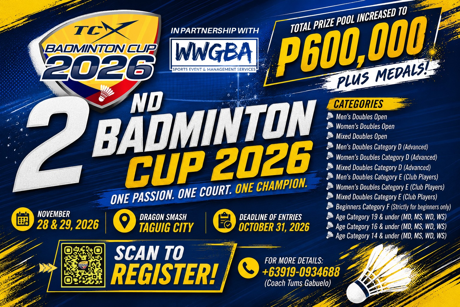 2nd TCX Badminton Cup 2026