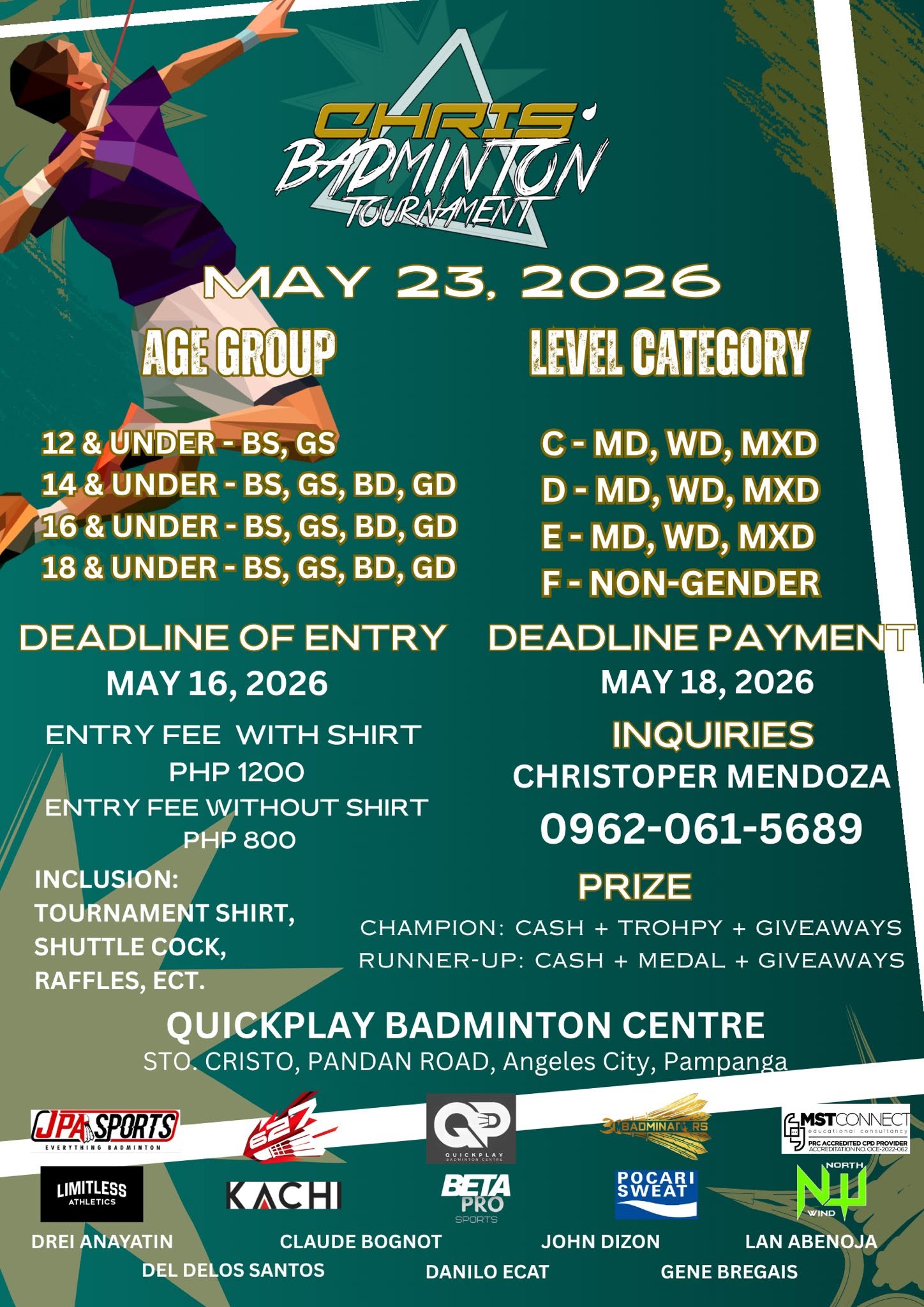 4th Chris’ Badminton Tournament