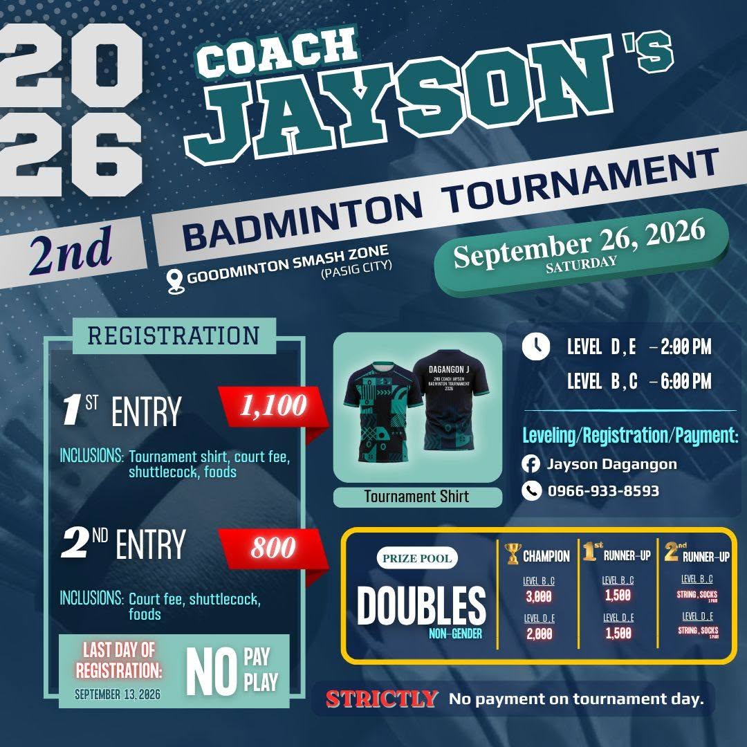 Coach Jayson's 2nd Badminton Tournament