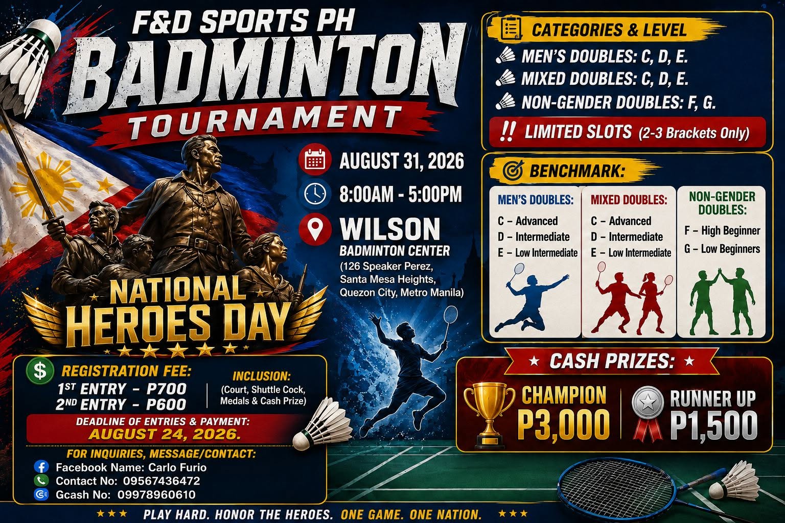 F&D Sports PH’s Badminton Tournament