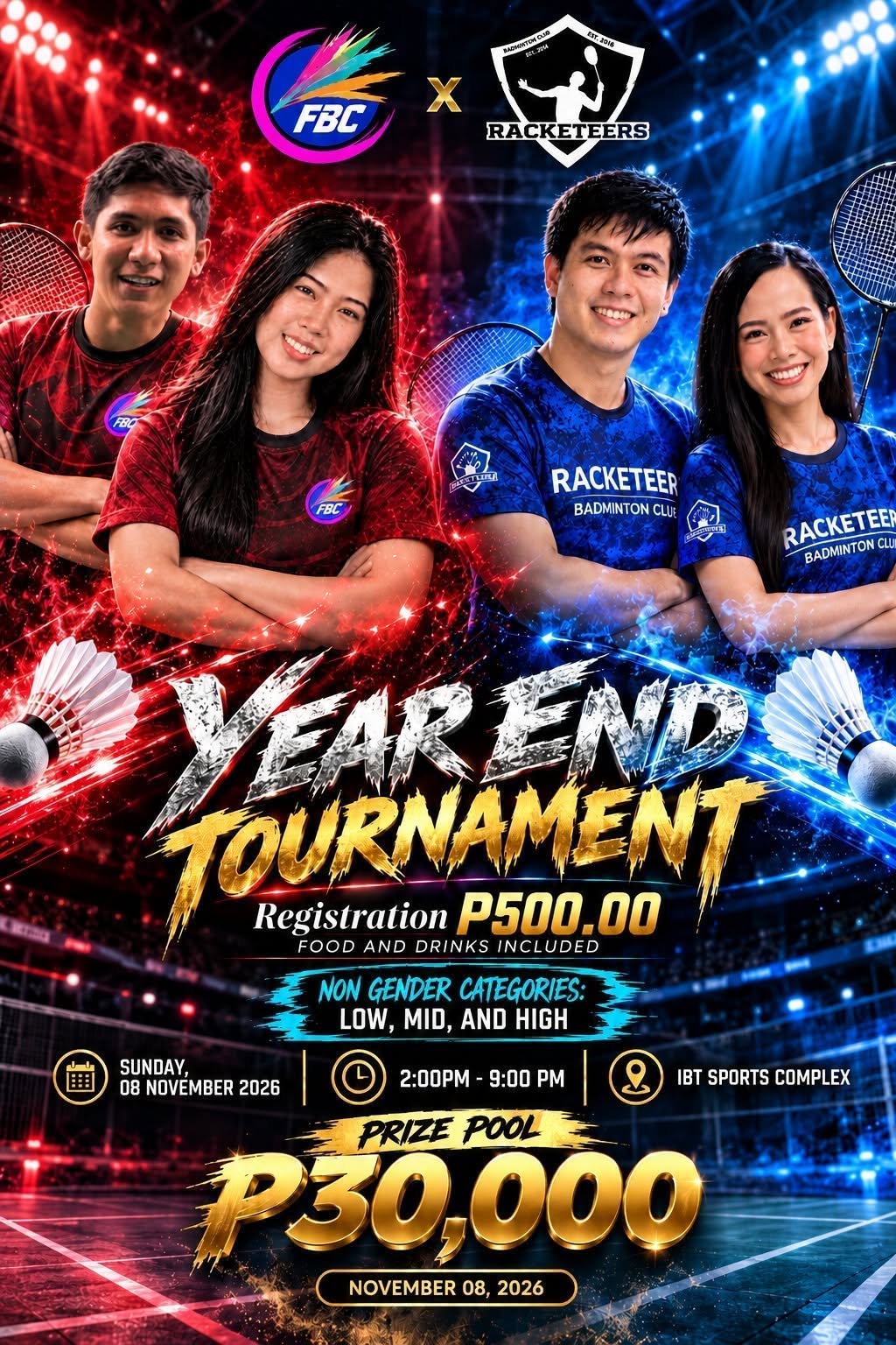 FBC x Racketeers Badminton Tournament