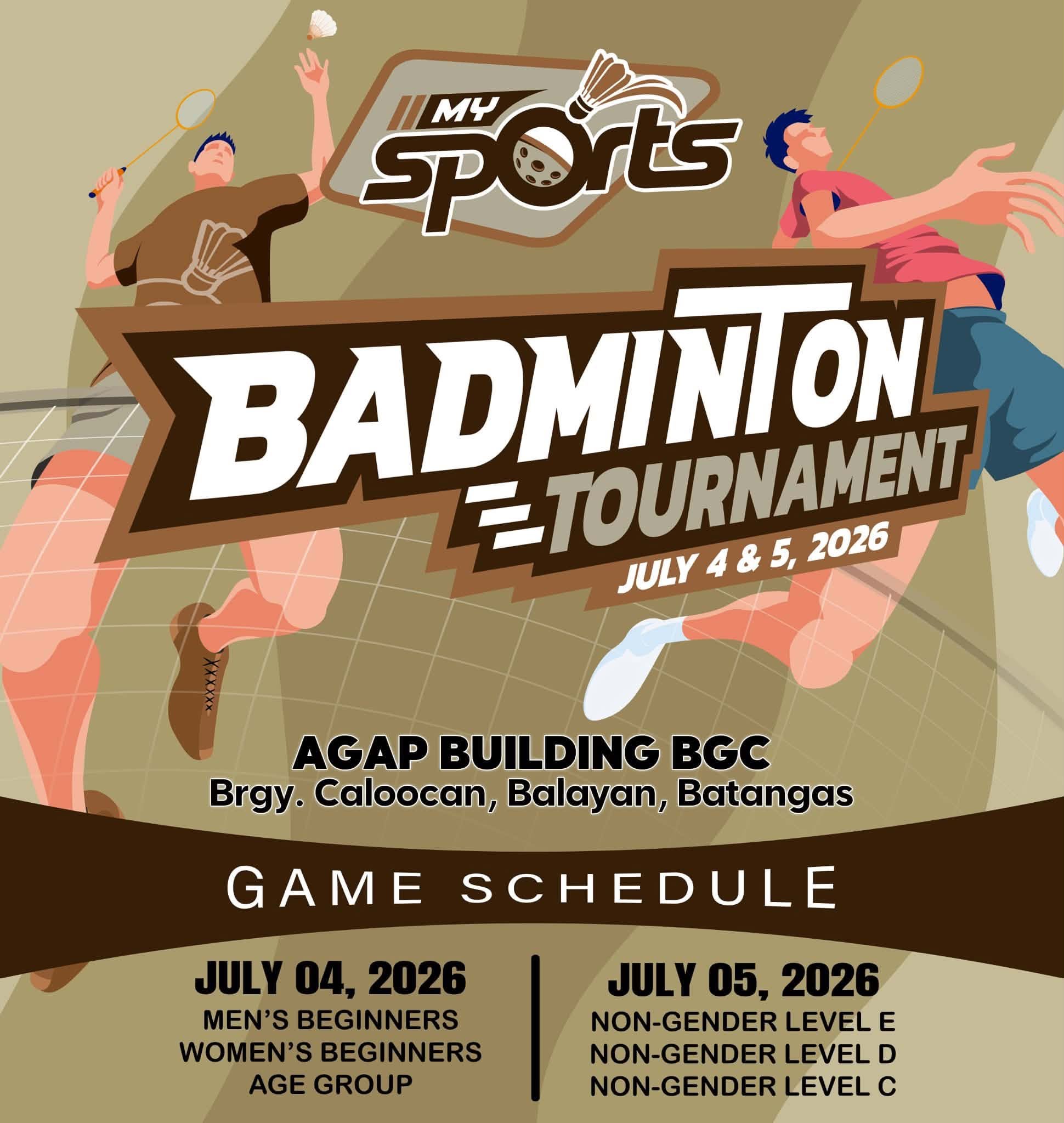 MY Sports Badminton Tournament 2026